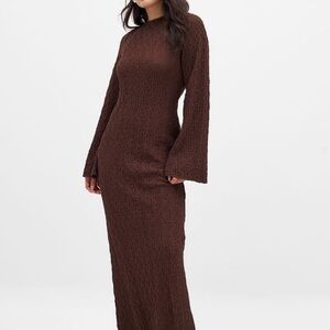 NA-KD Womens Open Back Wide Sleeve Maxi Dress Bodycon‎ Boho Whimsigoth